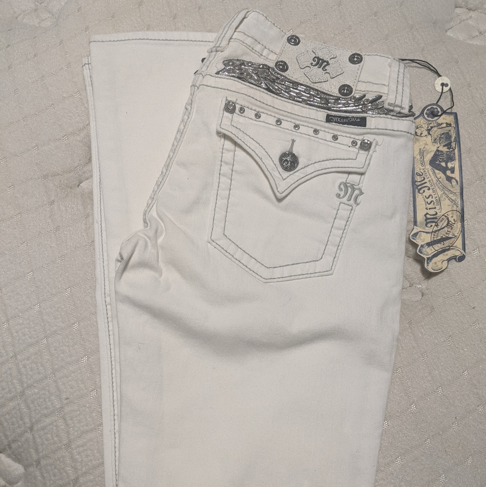 Miss me white jeans